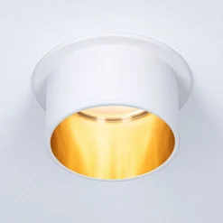 Paulmann Gil LED-indbygning mat hvid/guld, 3 stk