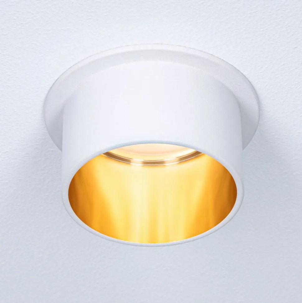 Paulmann Gil LED-indbygning mat hvid/guld, 3 stk