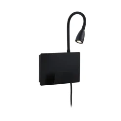 Paulmann Halina USB LED-væglampe, fleksibel arm sort