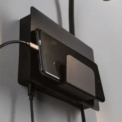 Paulmann Halina USB LED-væglampe, fleksibel arm sort