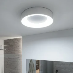 Paulmann HomeSpa Casca LED-loftslampe Ø40cm, hvid/aluminium, IP44