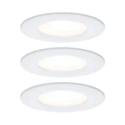 Paulmann indbygningslampe Nova, hvid Ø 8 cm GU10-LED IP44 3-pak