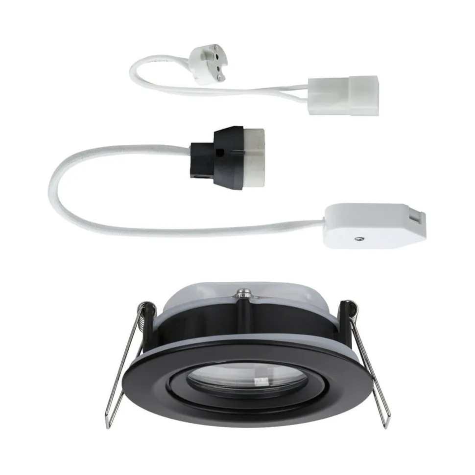 Paulmann indbygningslampe Nova Plus sort Ø 9 cm GU5.3/GU10 IP65
