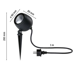 Paulmann Kikolo LED jordspyd spotlight 8W 3.000K 20°