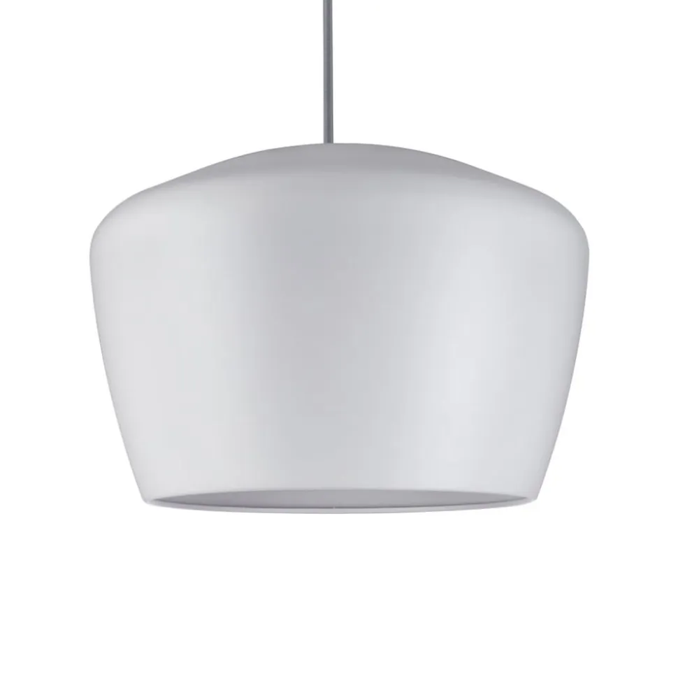 Paulmann lampeskærm Pom, hvid, Ø 35 cm, metal