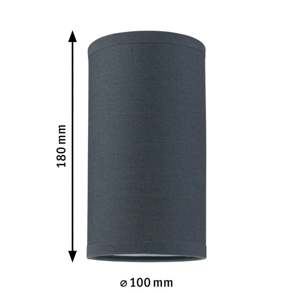 Paulmann lampeskærm U-Rail Valerio 2Easy, sort, Ø 10 cm