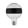 Paulmann LED E27 6,5 W G125 ringspejl, sort