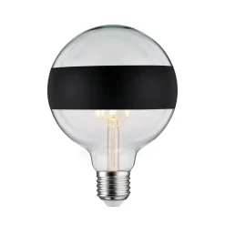 Paulmann LED E27 6,5 W G125 ringspejl, sort