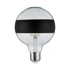 Paulmann LED E27 6,5 W G125 ringspejl, sort