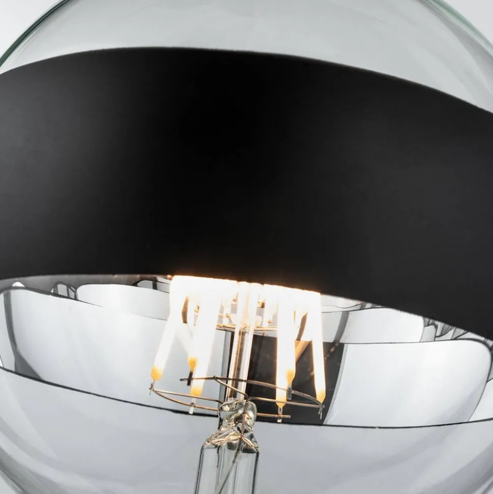 Paulmann LED E27 6,5 W G125 ringspejl, sort