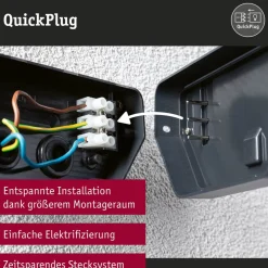 Paulmann LED udendørs væglampe Cuff, sensor, antracit