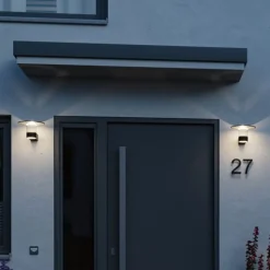 Paulmann LED udendørs væglampe Sienna, aluminium, sensor