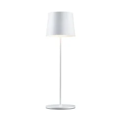 Paulmann LED-bordlampe Gilo, hvid, plast, IP44