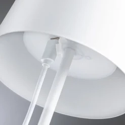 Paulmann LED-bordlampe Gilo, hvid, plast, IP44