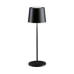 Paulmann LED-bordlampe Gilo, sort, plast, IP44