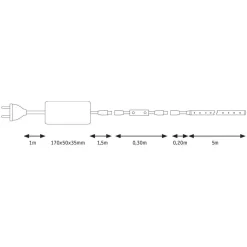 Paulmann LED-dekorationslampe SimpLED 5 m, 3.000 K