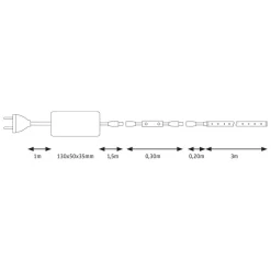 Paulmann LED-dekorationslampe SimpLED 3 m, 3.000 K