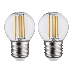 Paulmann LED-dråbe E27 5 W 2.700 K filament, 2 stk