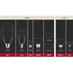 Paulmann LED-dråbe E27 5 W 2.700 K filament, 2 stk