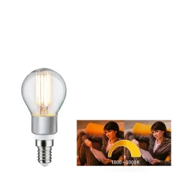 Paulmann LED-dråbepære E14 5W, dim to warm