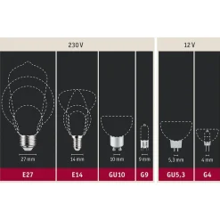 Paulmann LED-dråbepære E14 5W, dim to warm