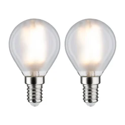 Paulmann LED-dråbepære E14 4,5W 2.700K mat 2x