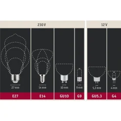 Paulmann LED-dråbepære E14 4,5W 2.700K mat 2x