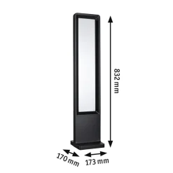 Paulmann LED-gadelampe Reana, antracit, 83 cm metal IP44