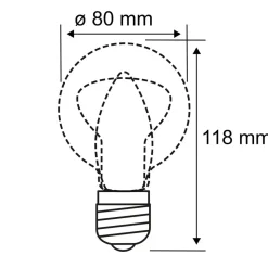 Paulmann LED-globe G80 E27 7,5 W 827 opal, dæmpes