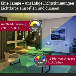 Paulmann LED-globe G125 ZigBee E27 6,3W guld RGBW