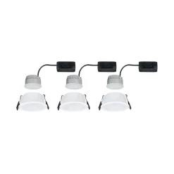 Paulmann LED-indbygningslampe Cole Coin hvid Ø9cm IP44 dæmpbar 3x-sæt