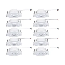 Paulmann LED-indbygningslampe, hvid Ø 8 cm 4,8 W tænd/sluk 10-pak