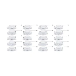 Paulmann LED-indbygningslampe, hvid, Ø 8 cm, 4,8 W, sæt med 20 stk.