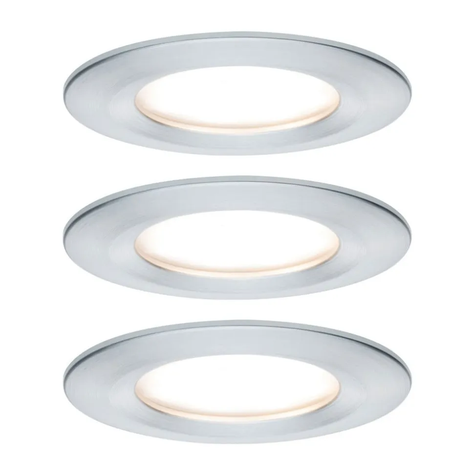 Paulmann LED-indbygningsspot Nova Coin 3 aluminium rund dæmpbar