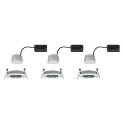 Paulmann LED-indbygningsspot Nova Coin 3 aluminium rund dæmpbar