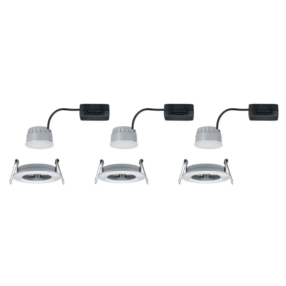Paulmann LED-indbygningsspot Nova Coin 3 aluminium rund dæmpbar