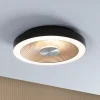 Paulmann LED-loftlampe Volea sort/guld Ø 32 cm IP44 dæmpbar
