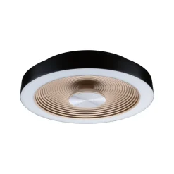 Paulmann LED-loftlampe Volea sort/guld Ø 32 cm IP44 dæmpbar