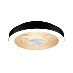 Paulmann LED-loftlampe Volea sort/guld Ø 32 cm IP44 dæmpbar