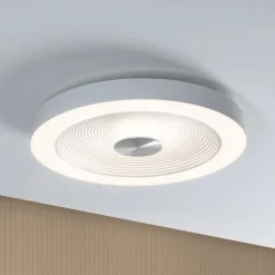 Paulmann LED-loftlampe Volea, hvid/sølv Ø 40 cm IP44 dæmpbar