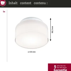 Paulmann LED-loftslampe Maro, hvid, Ø 16 cm, IP44