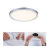 Paulmann LED-panel Areo 3.000 K rund krom 17,5cm