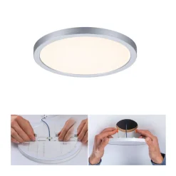 Paulmann LED-panel Areo 3.000 K rund krom 17,5cm