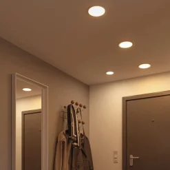 Paulmann LED-panel Areo 3.000 K rund krom 17,5cm