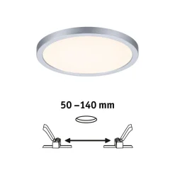 Paulmann LED-panel Areo 3.000 K rund krom 17,5cm