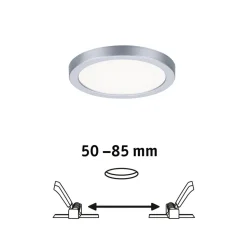 Paulmann LED-panel Areo 4.000 K rund krom 11,8cm