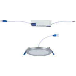Paulmann LED-panel Areo 3.000 K rund krom 11,8cm