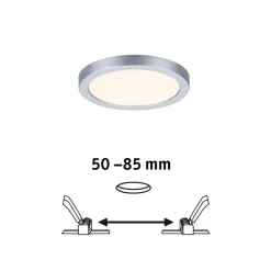 Paulmann LED-panel Areo 3.000 K rund krom 11,8cm
