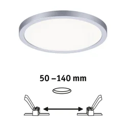 Paulmann LED-panel Areo 4.000 K rund krom 17,5cm