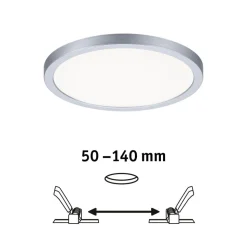 Paulmann LED-panel Areo 4.000 K rund krom 17,5cm